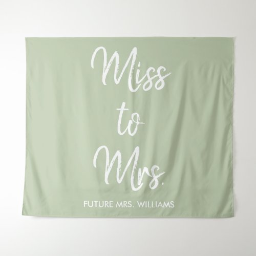 Future Mrs Backdrop Sage Bridal Shower Photo Booth