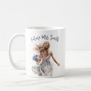 Future Mrs. Beautiful bride watercolor art Coffee Mug