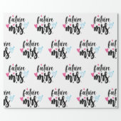 Future Mrs Bide to Be Wedding, Bridal Shower Gift Wrapping Paper (Flat)