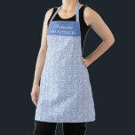 Future Mrs Blue And White Ginger Jar Monogram Apron<br><div class="desc">This apron - which would make a lovely Bridal Shower or Wedding gift - features a handpainted watercolor monogram ginger pattern background. The front panel features space for the Christian name and surname of the recipient (however you can use these spaces for whichever text you would like).</div>
