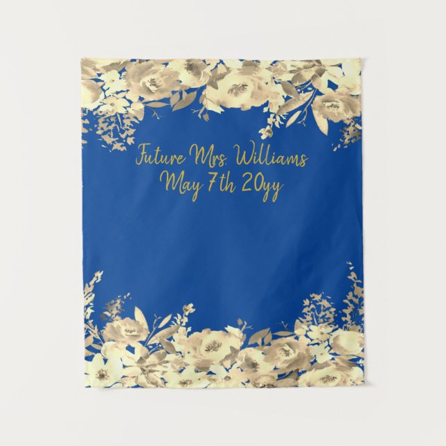 Future Mrs Blue Bridal Shower Photo Booth Backdrop (Front)