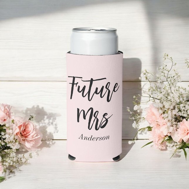 Future Mrs Blush Pink Bachelorette Seltzer Can Cooler (Creator Uploaded)