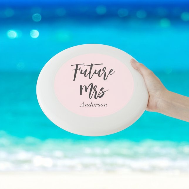Future Mrs Blush Pink Bridal Shower Wham-O Frisbee (Creator Uploaded)
