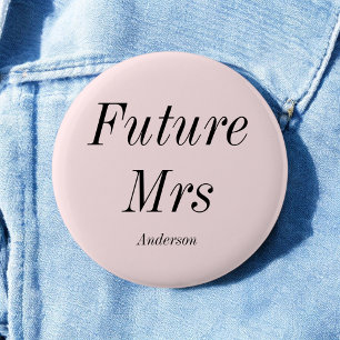 Future Mrs Blush Pink Bride Button