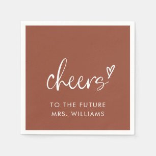 Future Mrs Boho Terracotta Bridal Shower Napkins