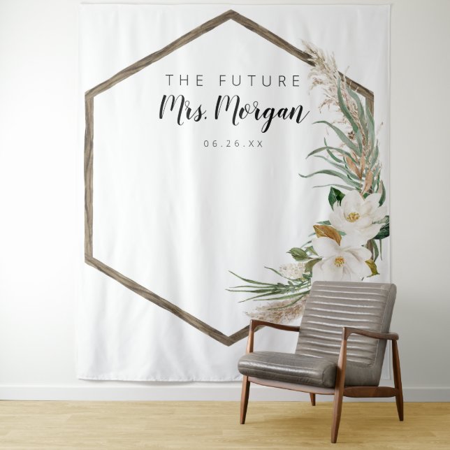 Future Mrs Bridal Shower Backdrop Bohemian Wreath (In Situ)