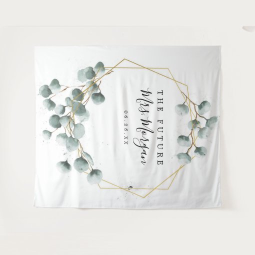 Future Mrs Bridal Shower Backdrop Greenery | Zazzle