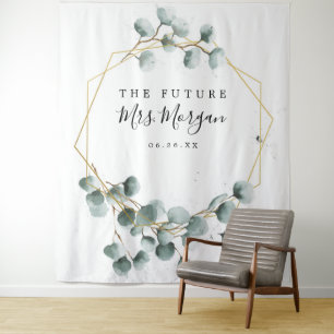 Future Mrs Bridal Shower Backdrop Greenery