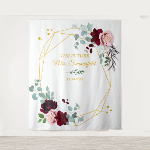 Future Mrs Bridal Shower Gold Backdrop Photo Booth
