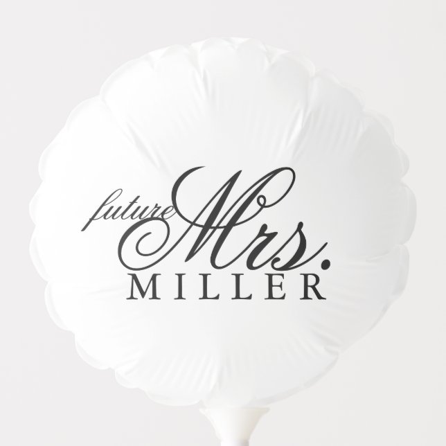 future Mrs Bridal Shower White Balloon (Front)