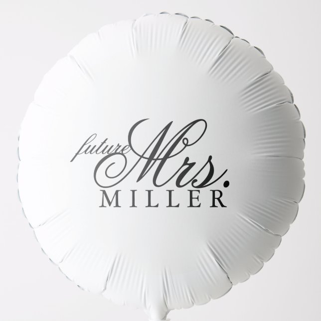 future Mrs Bridal Shower White Balloon (Front)