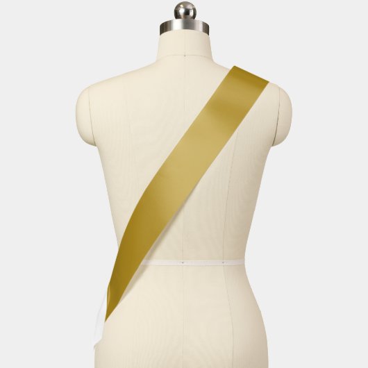 Future Mrs Bride gold white elegant bridal Sash (Mannequin)