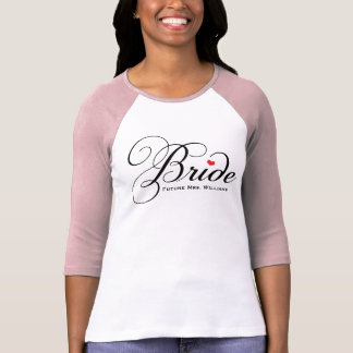 Future Mrs. Bride Shirt | Black Script Red Heart