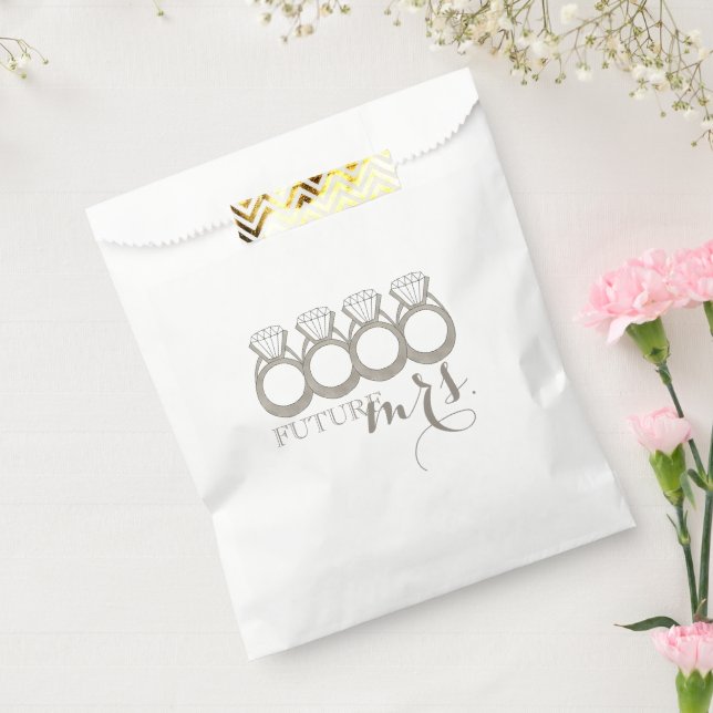 Future MRS. Bride-to-Be Diamond Engagement Ring Favor Bag (Sealed)