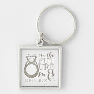 Future MRS. Bride-to-Be Diamond Engagement Ring Keychain