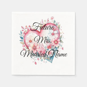 Future Mrs. Bride-to-be engagement Napkins