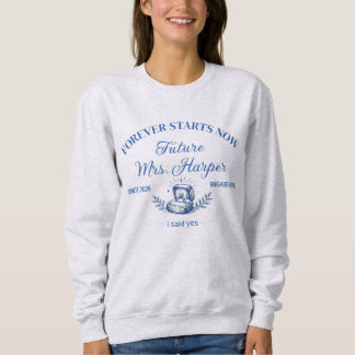 Future Mrs Bride To Be Vintage Ring Box Graphic Sweatshirt