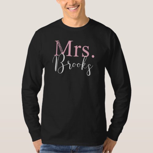 Future Mrs Brooks Bachelorette Party Bridal Shower T_Shirt