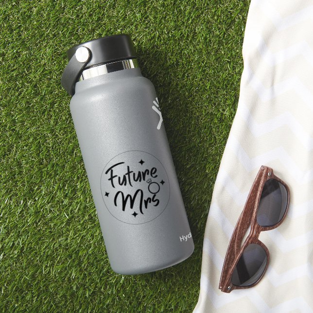 Future mrs calligraphic clear vinyl sticker (HydroFlask Insitu)