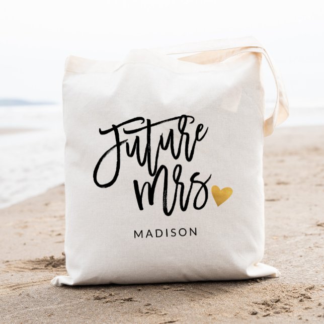 Future Mrs Calligraphy Tote Bag (Creator Uploaded)