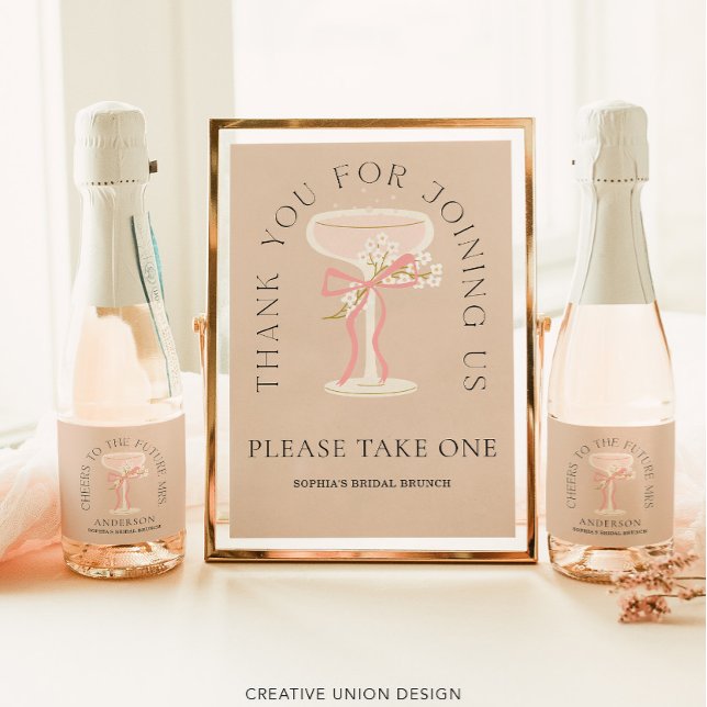 Future Mrs. Champagne Labels Bridal Shower Favors Flyer (Creator Uploaded)
