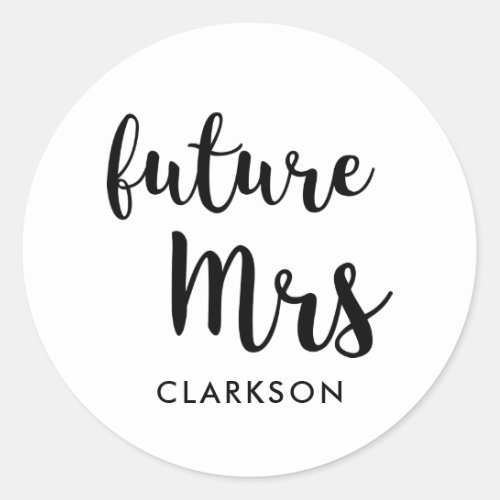 Future Mrs Classic Round Sticker