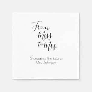 Future Mrs. Custom Name Bridal Shower Napkins