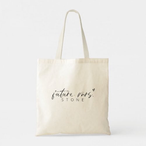 Future Mrs Custom Wedding Tote Bag Bride