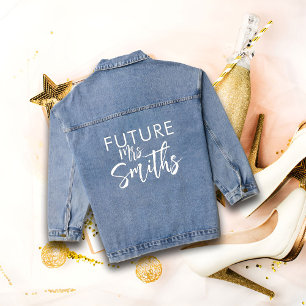Future Mrs Denim Jacket, Personalized Bride to Be  Jacket
