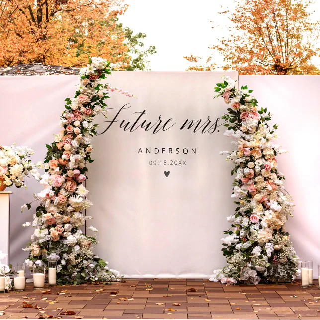 Future Mrs. Elegant Calligraphy Bridal Shower  Tapestry