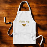 Future Mrs. Faux Gold Foil with Heart Adult Apron<br><div class="desc">Future Mrs. Faux Gold Foil Apron for a Wedding,  Bridal Shower or Bachelorette Party Gift idea.</div>