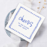 Future Mrs French Blue Bridal Shower Cheers Napkins<br><div class="desc">Future Mrs French Blue Bridal Shower Cheers Napkins
Engagement Celebration Decorations</div>