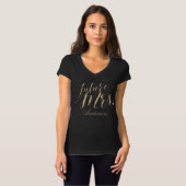 Future Mrs. | Glossy Script Personalized T-Shirt (Front Full)