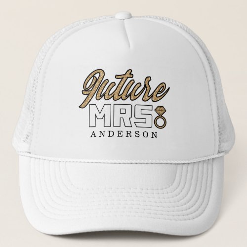 Future Mrs_Gold  Black Trucker Hat