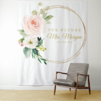 Future Mrs Gold Bridal Shower Backdrop Photo Booth