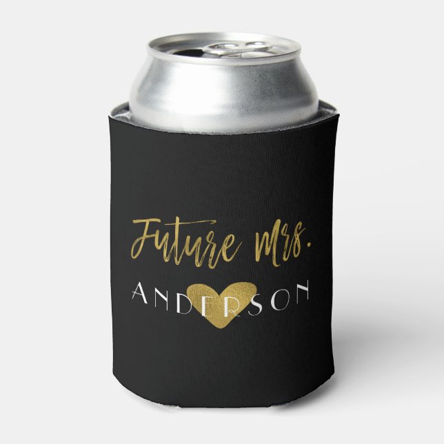 Future Mrs. Gold Foil Bride Can Cooler (Can Front)