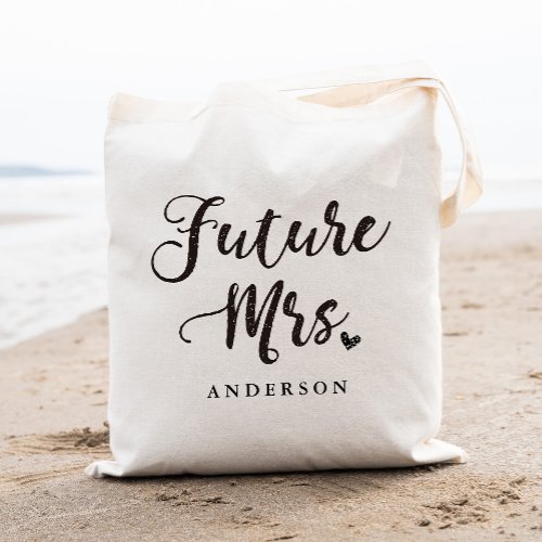 Future Mrs gold hand lettering Tote Bag