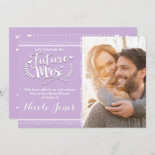 FUTURE MRS. Lavender Purple Bridal Shower Photo Invitation