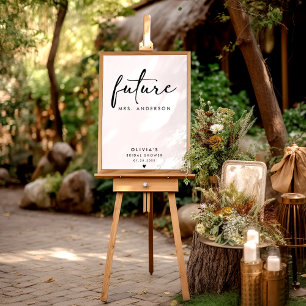 Future Mrs. Modern Black Handwriting Script Sign