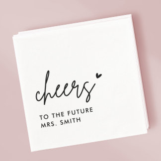Future Mrs Modern Bridal Shower Napkins