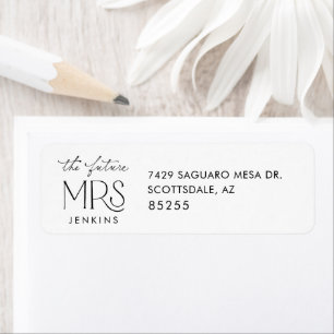 Future Mrs Modern Bridal Shower Return Label