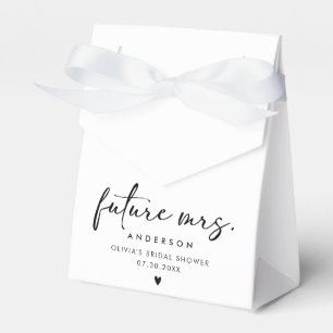 Future Mrs. Modern Handwriting Script Favor Boxes