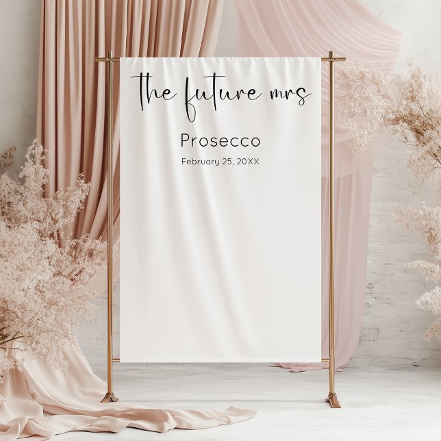 Future Mrs Modern Script Bridal Shower Backdrop (Creator Uploaded)