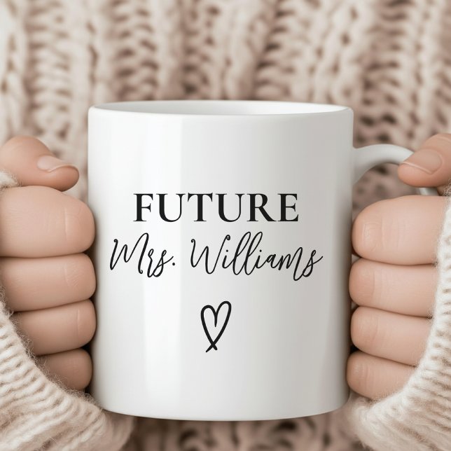 Future Mrs & Mr Mug, Custom Engagement Gift Coffee Mug (future mrs mug, engagement mug, personalized engagement gift, bride to be mug, future mrs and mr,)