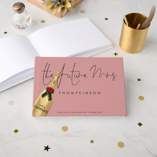 Future Mrs Name Date Dusty Rose Bridal Shower Gues Guest Book