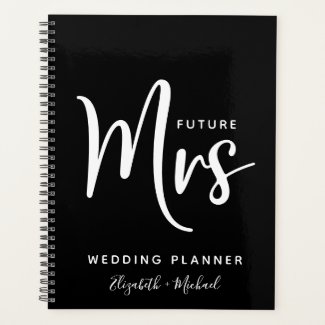 Future Mrs Personalized Black Wedding Planner