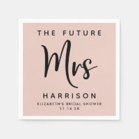 Future Mrs Personalized Blush Pink Bridal Shower
