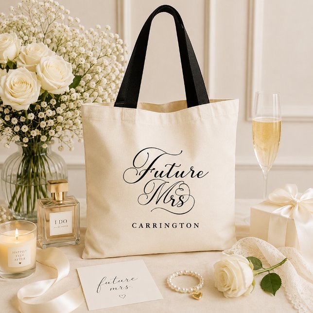 Future Mrs Personalized Bridal Wedding Tote Bag (Future Mrs. Tote Bag)