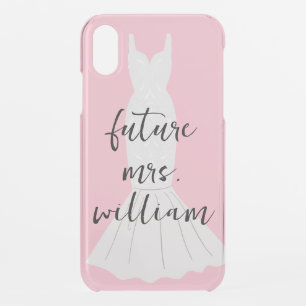 Future Mrs. Pink Wedding Dress iPhone Case
