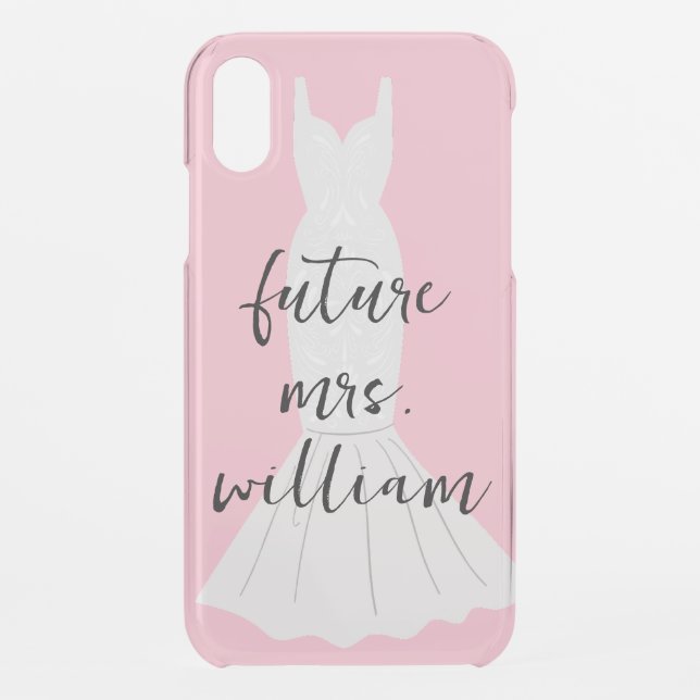 Future Mrs. Pink Wedding Dress iPhone Case  (Back)